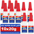 JXVX 502 Super glue quick drying 1-10 PCs instant Cyanoacrylate adhesive leather rubber drink metal glue strong bond liquid, clear repair glue, instant bonding for household goods