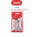 New 10 Pcs Mini Open End Wrench 4-11mm Metrci / Imperial Standard 45# Steel Double End Ratchet Wrenches Mini Combination Spanner