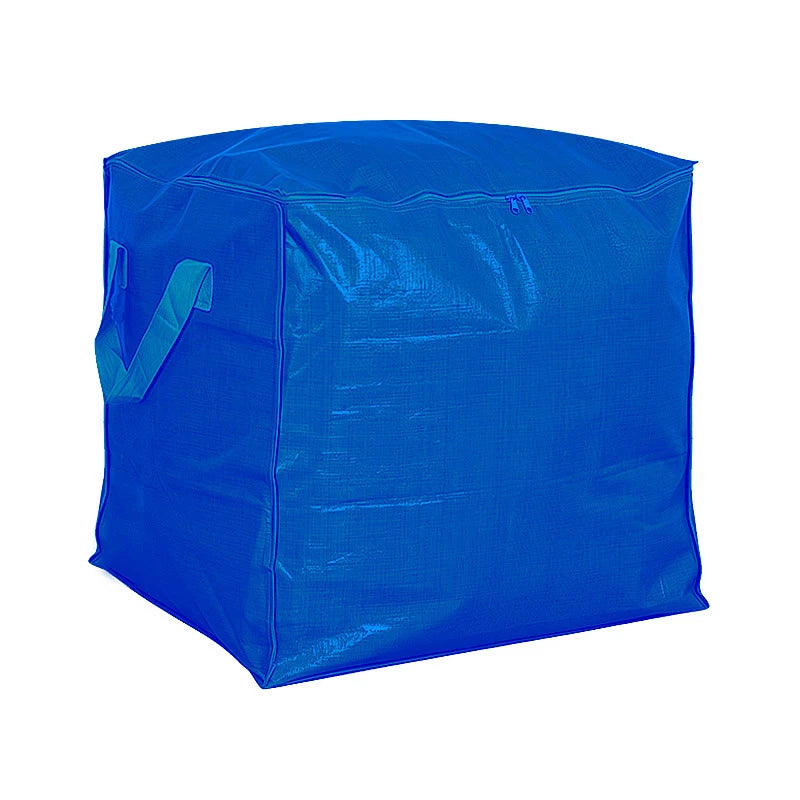 75-240L Large Capacity Moving Bag Woven Storage Bag with Handles Zipper for Clothes Bedding Travel Home Closet Organizer