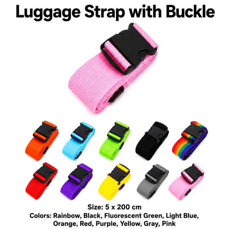 1 pcs nylon Luggage Strap Adjustable Travel Suitcase Buckles Strap Baggage Belt Travel Accessorises Suitcase Packing Seat Belt