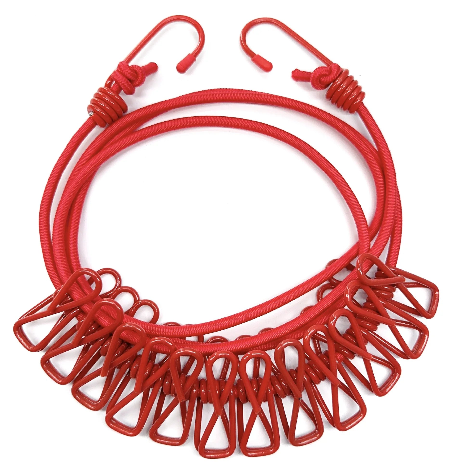 12 Clips Retractable Clothesline,Portable Windproof Laundry Drying Rope,Adjustable Indoor Outdoor Clothe Line for Travel Camping