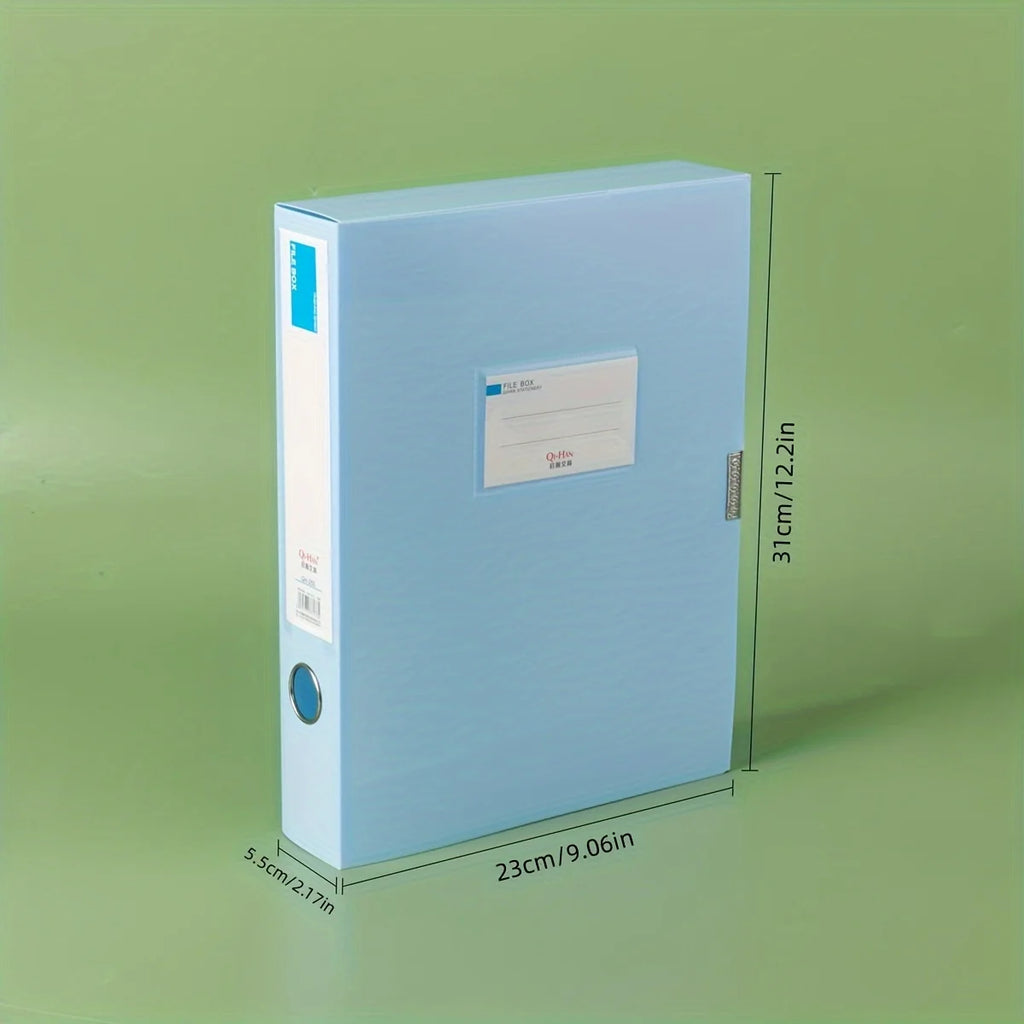 3pcs Large Capacity Plastic File Boxes for Office Use - Document, Personnel Records, Financial Accounting, and Invoice Storage