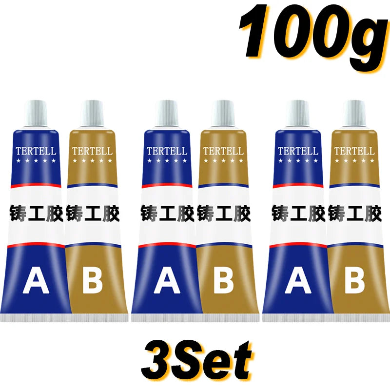 High Strength Magic Metal Repair Glue Welding AB Glue High Temperature Resistant Strong Bonding Durable Adhesive Metal Plastic