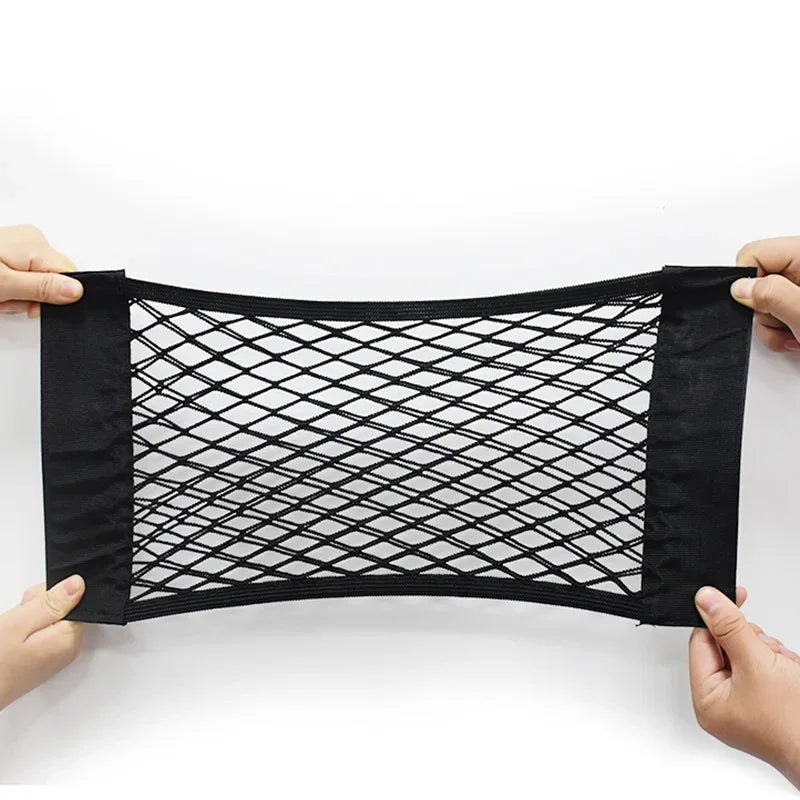 Automotive interior products/Car storage bags/storage boxes Car trunk net pocket Double layer Velcro net Car mounted