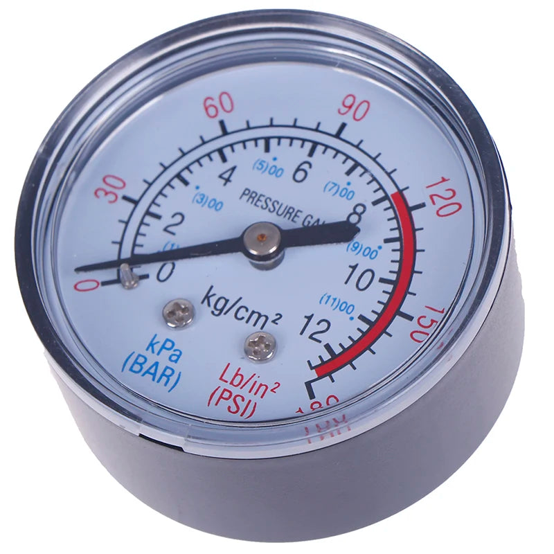1pcs Bar Air Pressure Gauge 13mm 1/4 Bsp Thread Double Scale For Air Compressor Tools Accessories