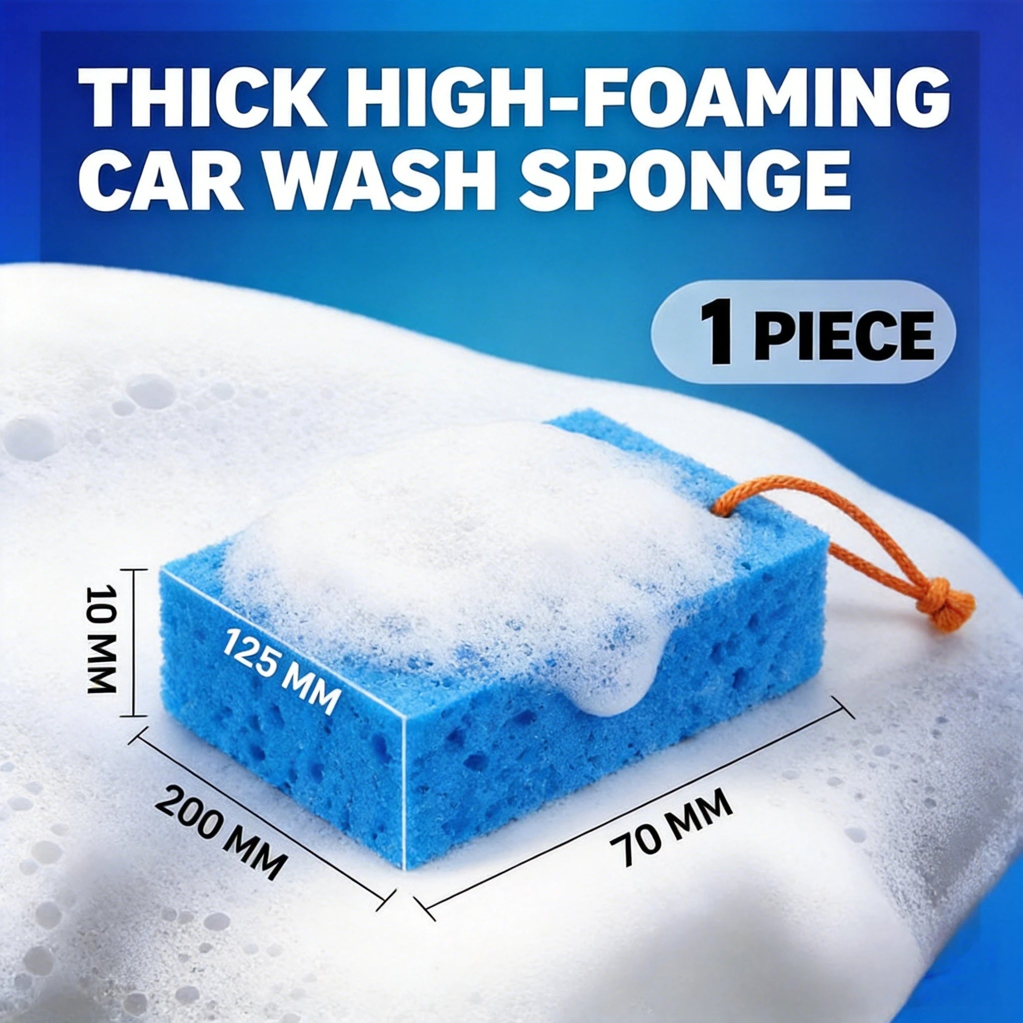 Large Size Thickened Car Wash Sponge, High Foam Honeycomb Seaweed Sponge for Car Cleaning Dirt Removal