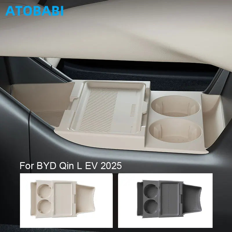 Car Storage Box For BYD Qin L EV 2025 Car Styling Under Layer Central Control Organize Armrest Box Silicone Storage Accessories