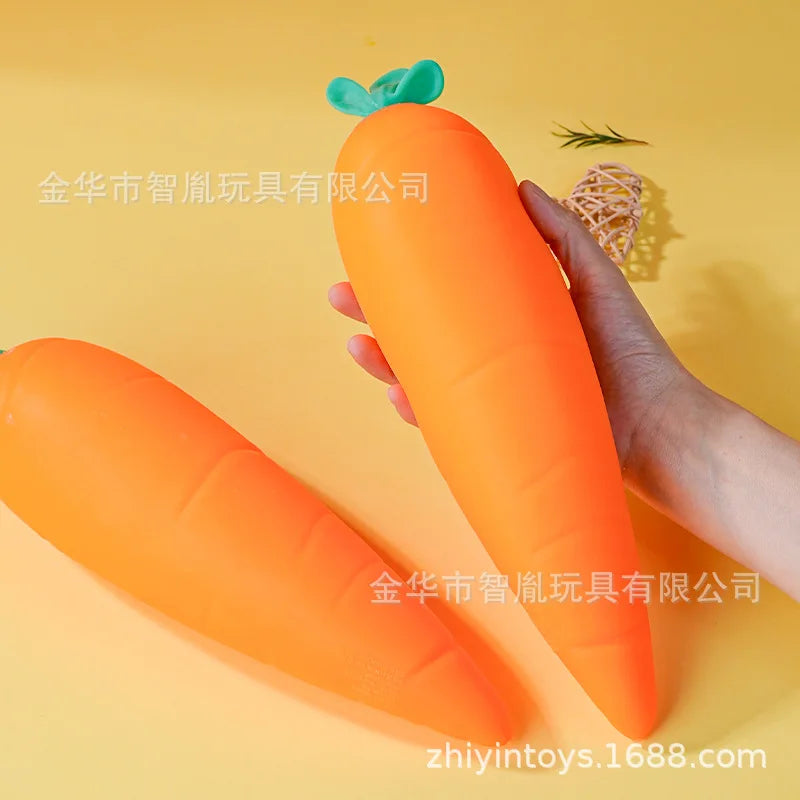 Realistic Giant Carrot Squishy Toy, Imitation Fruit Squishy Stress-Relief Soft Gel Plaything