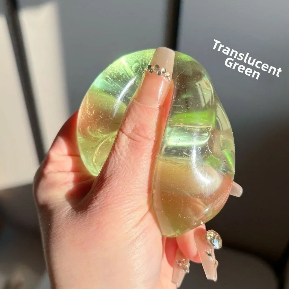 Moldable Stress Ball Squishy Toy Slow Rising Decompression Sensory Toy for Adult Moldable Squishy Pearl Coconut Oil Squeeze Toy