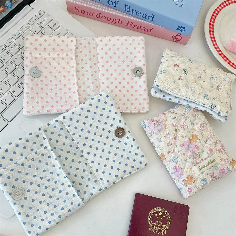 Cute Cartoon Flower Passport Cover for Women Multifunctional Polyester Travel Accessories Holder Passport Cover Women Luxury