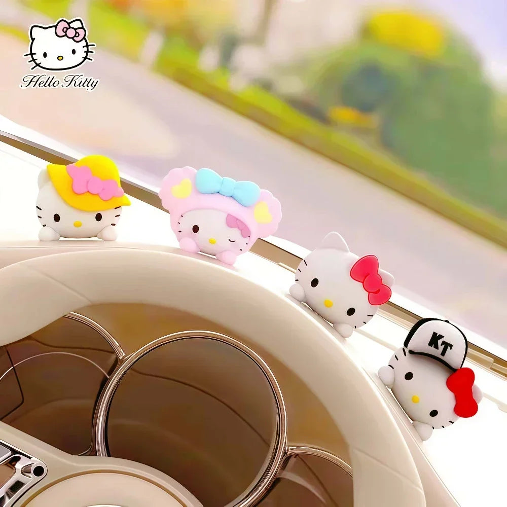 Cute Hello Kitty 3D Car  Waterproof Removable Kawaii Cartoon Anime Vehicle Stickers for Sedan SUV Truck Girl Driver Gifts Best