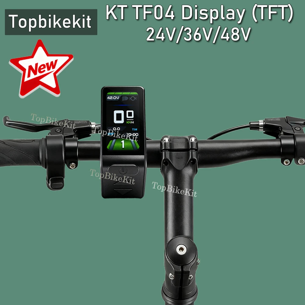 25New TFT KT TF04 Display Colorful LCD Display Meter 24V/36V/48V KT LCD Mini Display Screen for EBike KT Controller