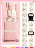 Small Fresh Print  Adjustable Luggage Strap for Suitcase, Soft Fabric Travel Belt with Buckle, Lightweight Bag Strap for Women