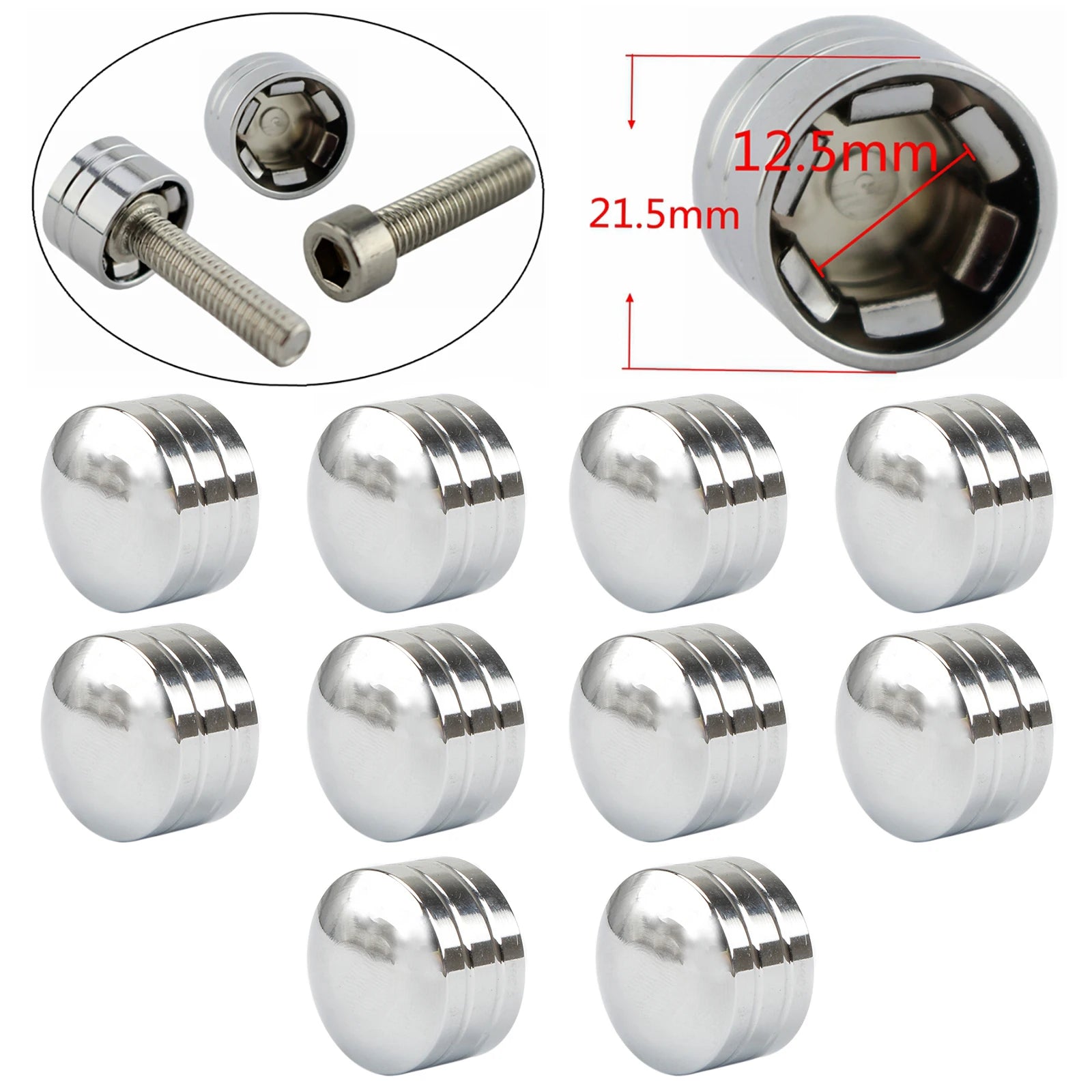 Motorcycle Engine Head Bolts Screw Toppers Cover Caps Nuts CNC Aluminum For Harley Touring Dyna Sportster Softail Twin Cam
