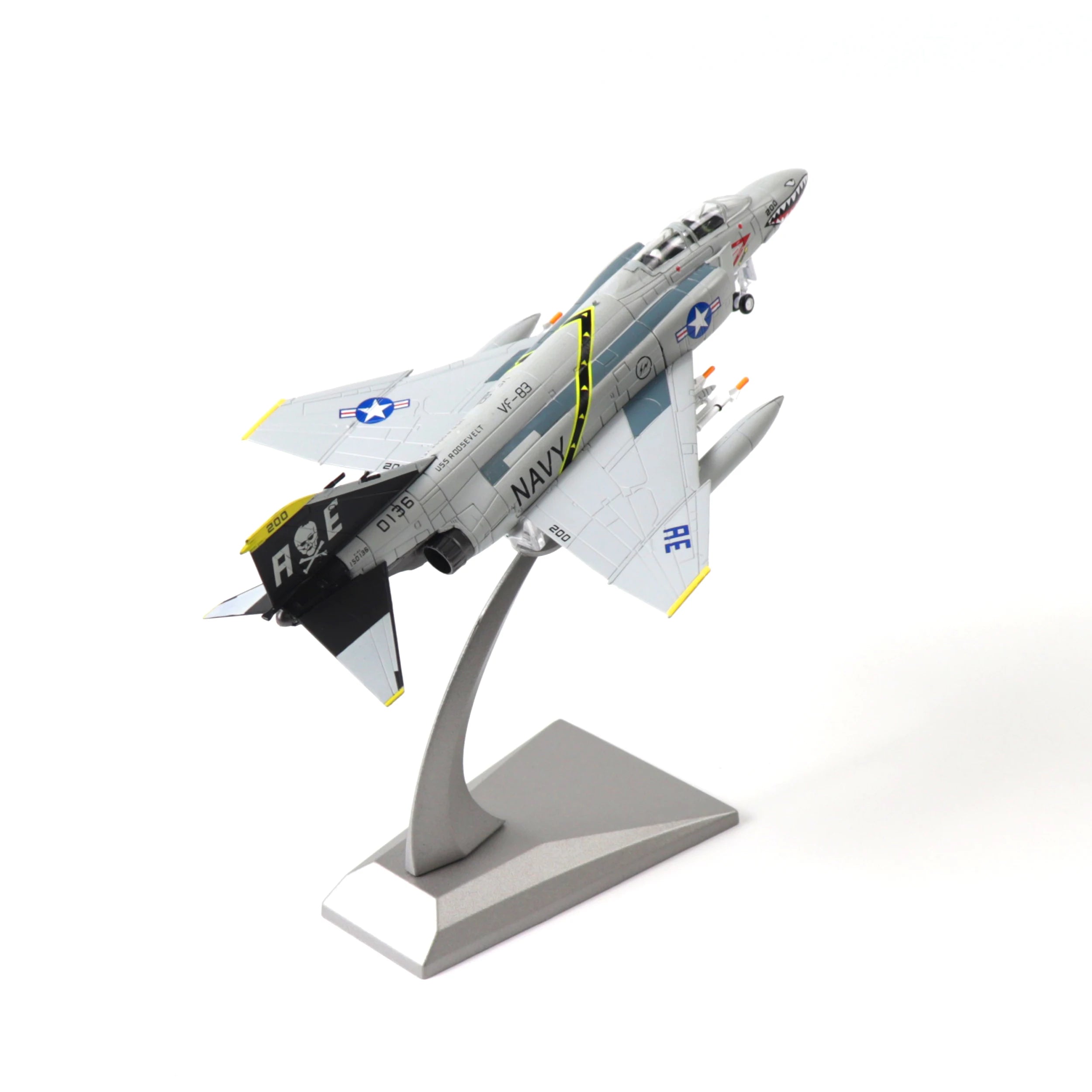 NUOTIE F-4C Phantom 1:100 Scale Model Aircraft Kit Metal Diecast Airplane Model Kit Military Decorations&Gifts (Navy Livery)