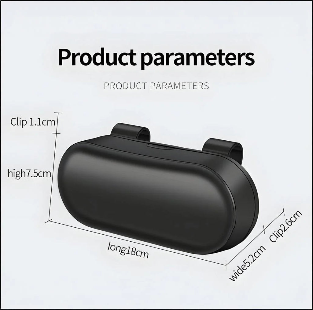 Universal Car Sun Visor Glasses Holder Durable ABS Resin Eyeglass Storage Box with Buckle Mount Multifunctional Auto Accessories