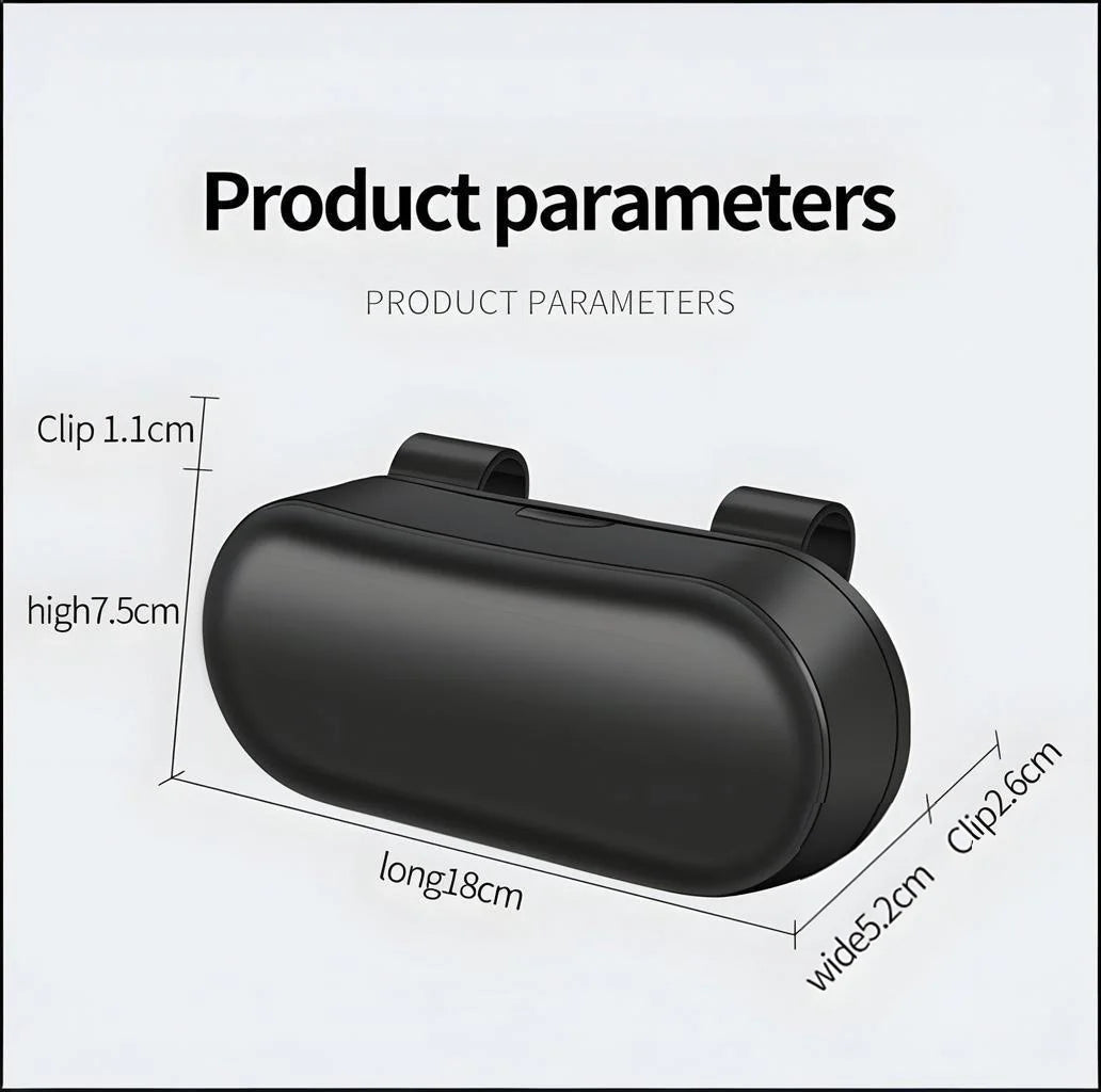 Universal Car Sun Visor Glasses Holder Durable ABS Resin Eyeglass Storage Box with Buckle Mount Multifunctional Auto Accessories