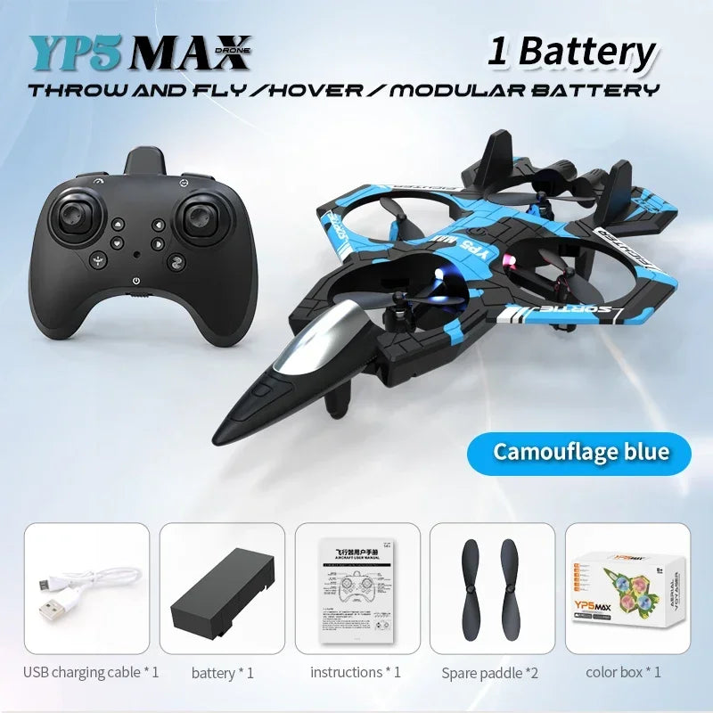 YP5MAX FPV Drone 4K HD Camera Screen Remote Control launch Hovering Circling Flight EPP Anti-Collision Easy Control Kid Toy Gift