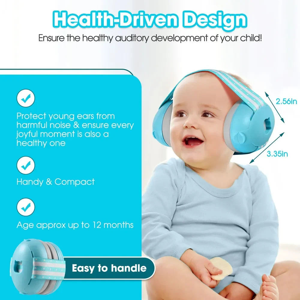 YHKEMA 0-3Years Old Child Baby Ear 25dB Defenders Children Muffs Noise Reduction Earmuffs Protectors Noise Reduce Headphones