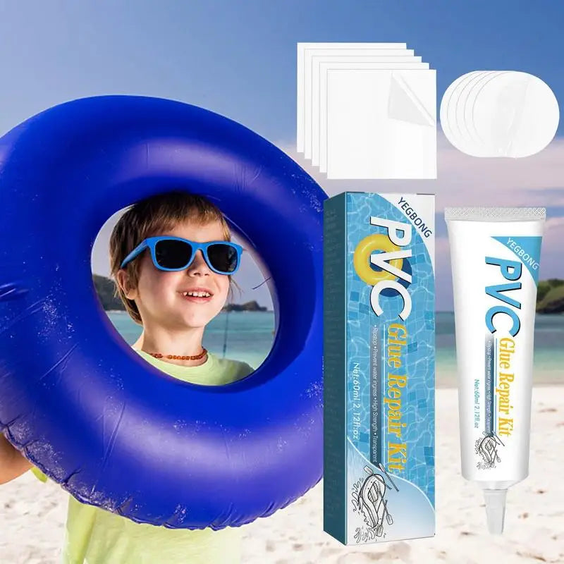 PVC Adhesive Inflatable Boat Repair Glue Puncture Repair Patch Glue Repair Kit Patches Glue Swimming Pool Repair Accessory
