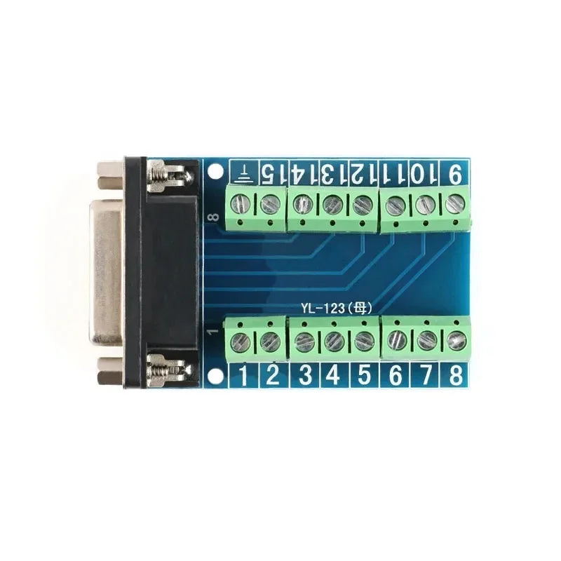 DB15 DP15 D-SUB VGA 15pin Female Male Adapter Jack Terminal PCB Board Double Row 15P Connector RS232 Serial Port Socket Plug