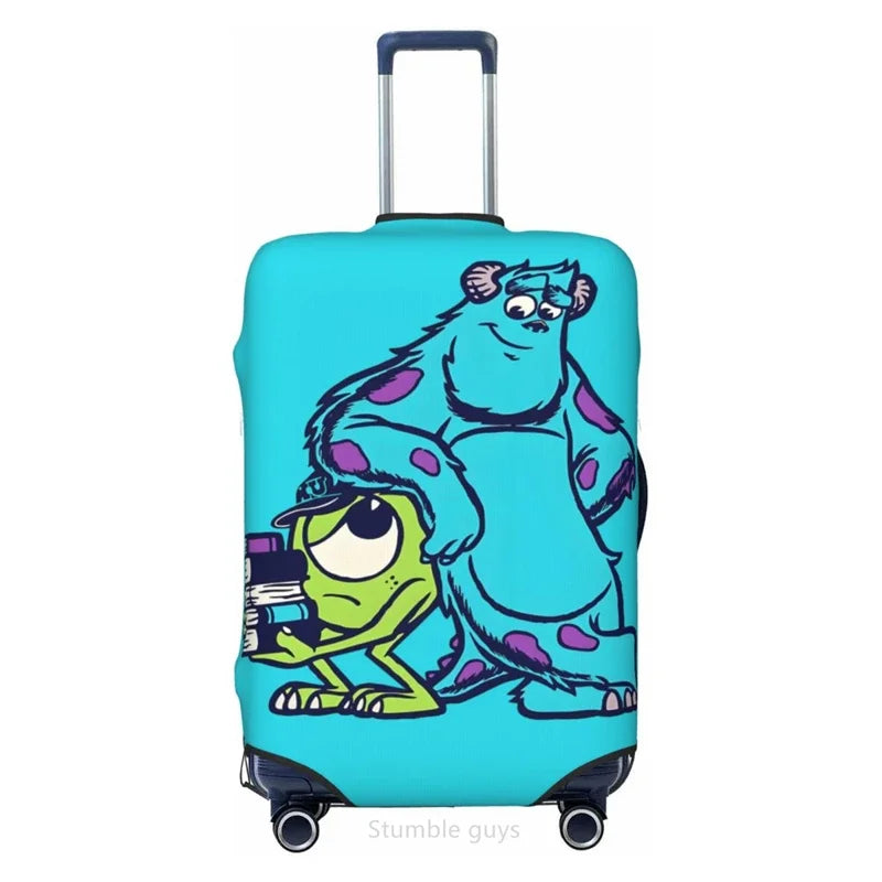 Washable Anti-Scratch Luggage Cover M-Monsteres Print Fits 18-32 Inch Suitcases Elastic Durable Dustproof For Outdoor Travel