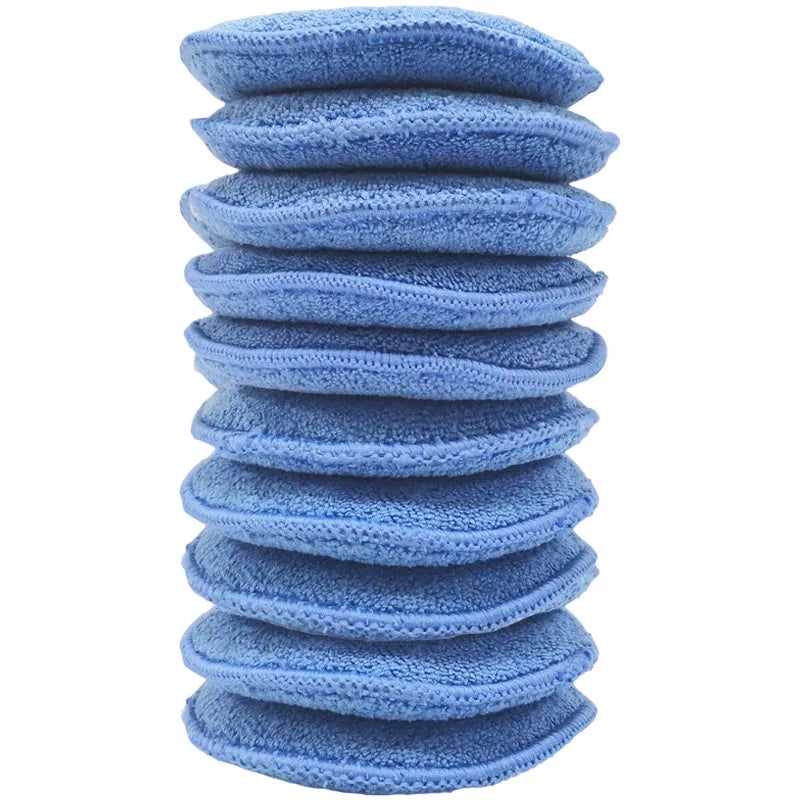 Car Polishing Waxing Sponges Pad 5 Inch 125mm Microfiber Round Motorcycle Auto Wax Applicator Polish Foam Sponges Cleaning Tools