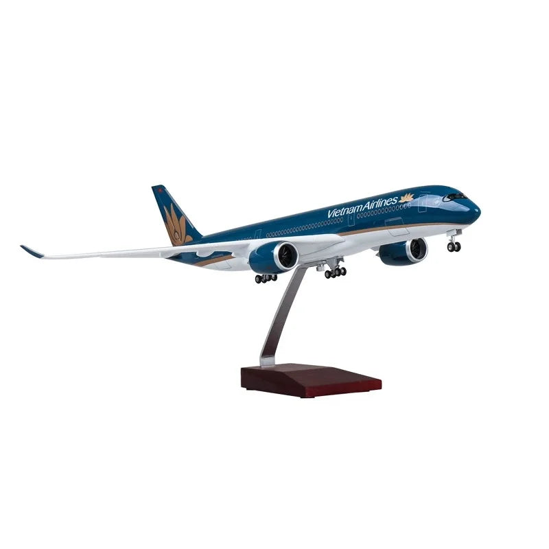 Vietnam Airlines A350 Aircraft Model 1:142 Scale 18.5'' with Wheels Model Collectibles Resin Airplane Models Plane Diecast