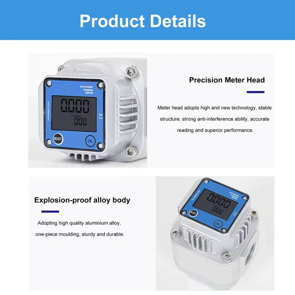 High Precision Gas Flow Meter Digital LCD Display Roots Flowmeter for Liquefied Natural Gas Oxygen Industry-Grade DN15/20/25