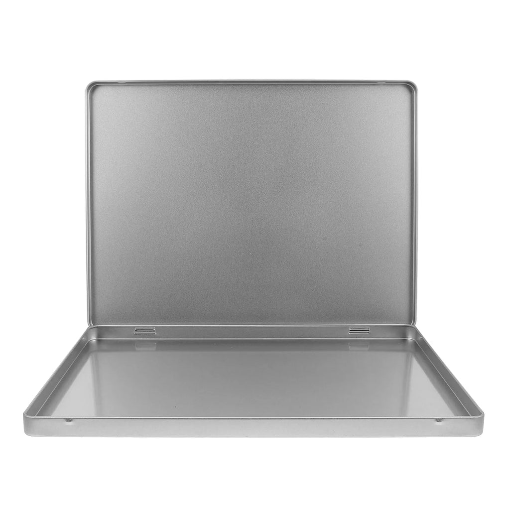 Box: A4 Large Capacity Iron Storage Organizer Portable Document Paperwork Organiser Photo Receipt Holder Lid