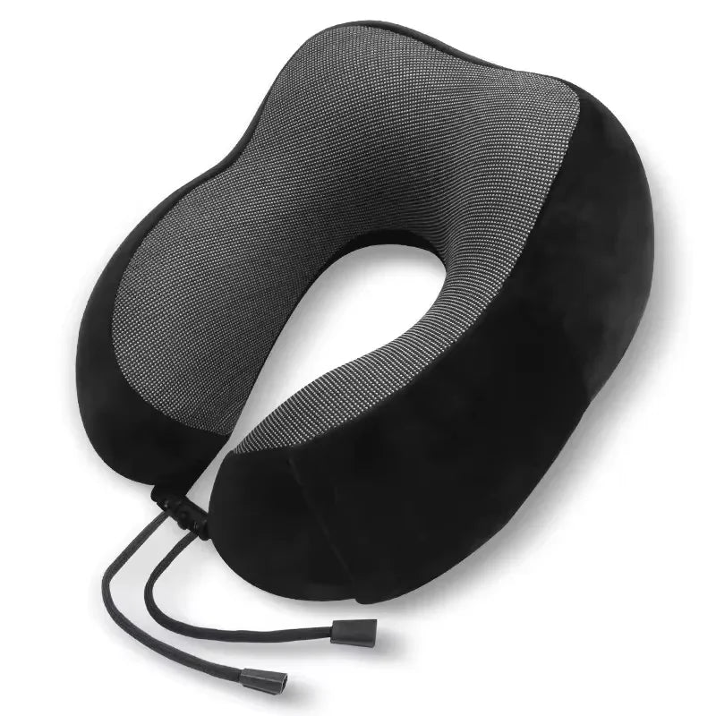 Massage U Shaped Memory Foam Neck Pillow Ergonomic Cervical Support Soft Travel Pillow for Airplane Car Road Trip Rest