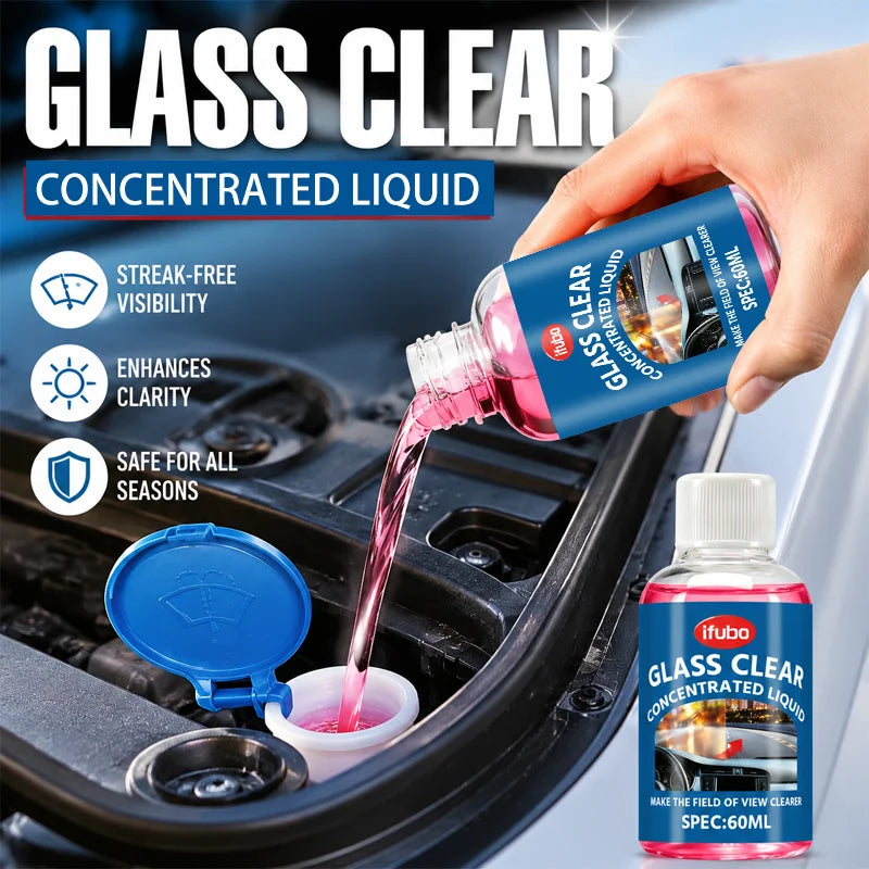 IFUBO Concentrated Car Glass Cleaner 60ML Windshield Washer Fluid Remove Oil Film Anti-Glare Clear Vision Auto Glass Care Liquid