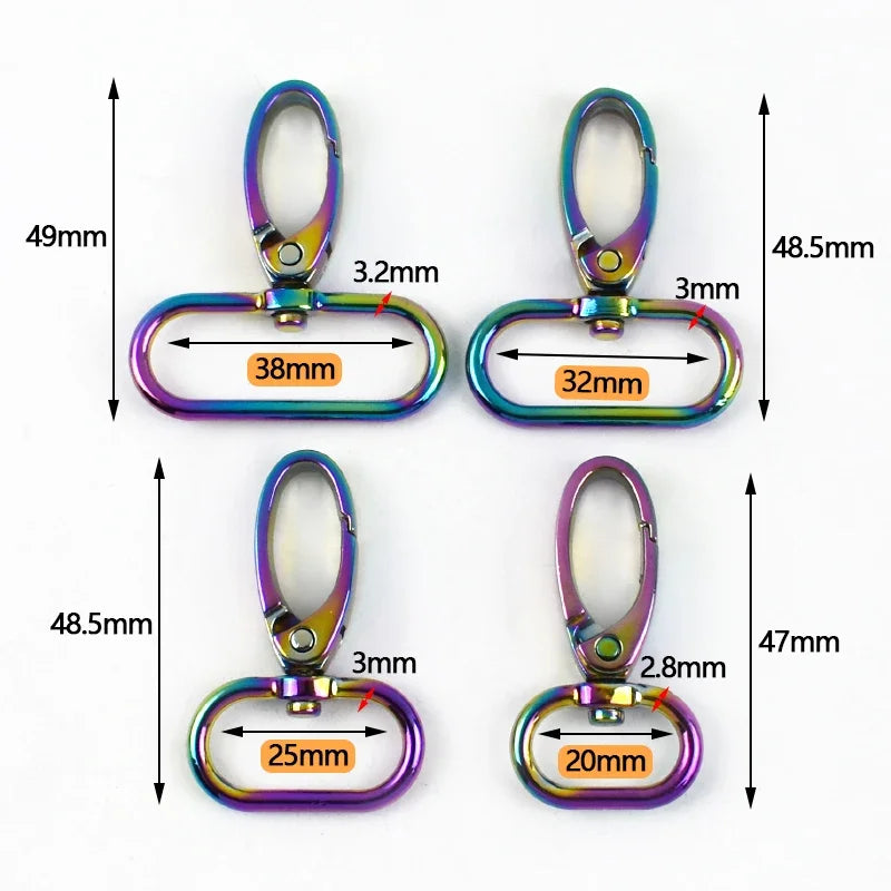 5/10Pcs 20-38mm Metal Hook Buckle for Bag Strap Swivel Lobster Clasp Dog Collar Carabiner Clip KeyChain Fastener Accessories