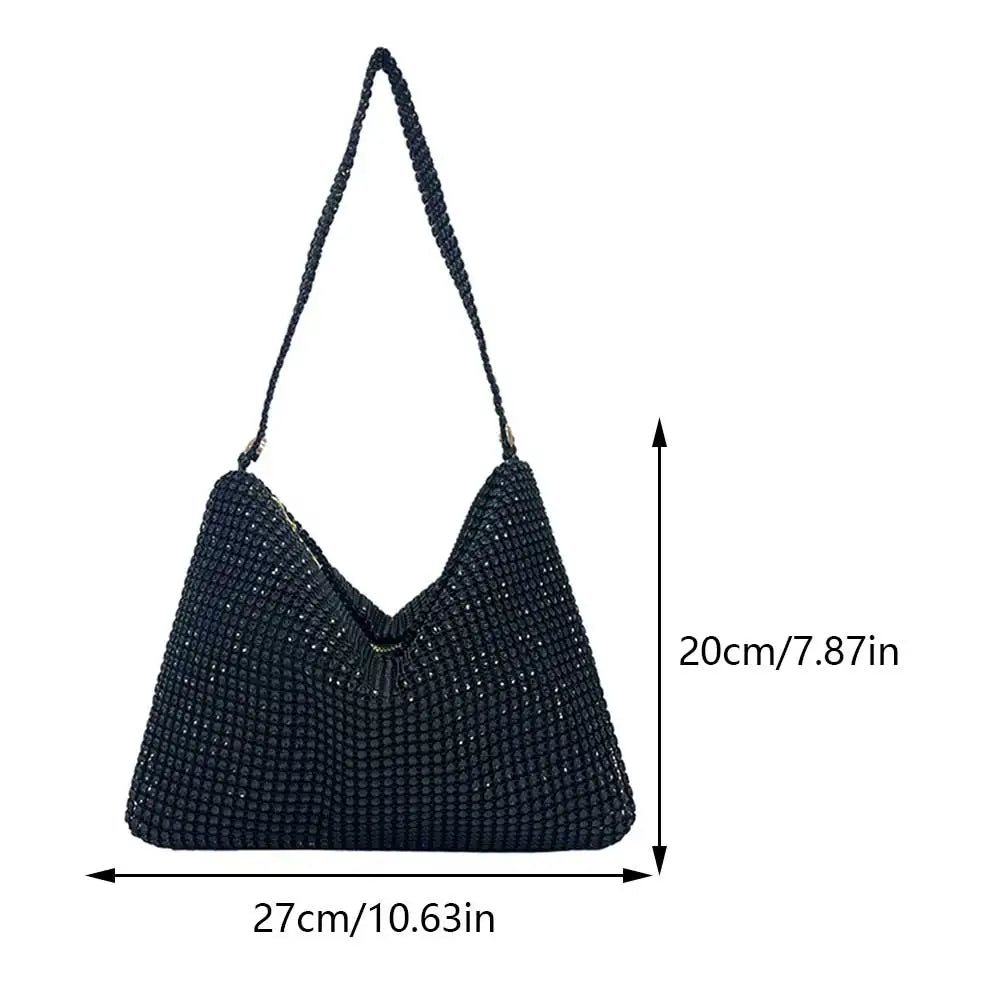 NEW Evening Clutch Bag for Women Glitter Elegant Top Handle Bags Ladies Party Wedding Bag Shiny Rhinestone Handbag Purses New