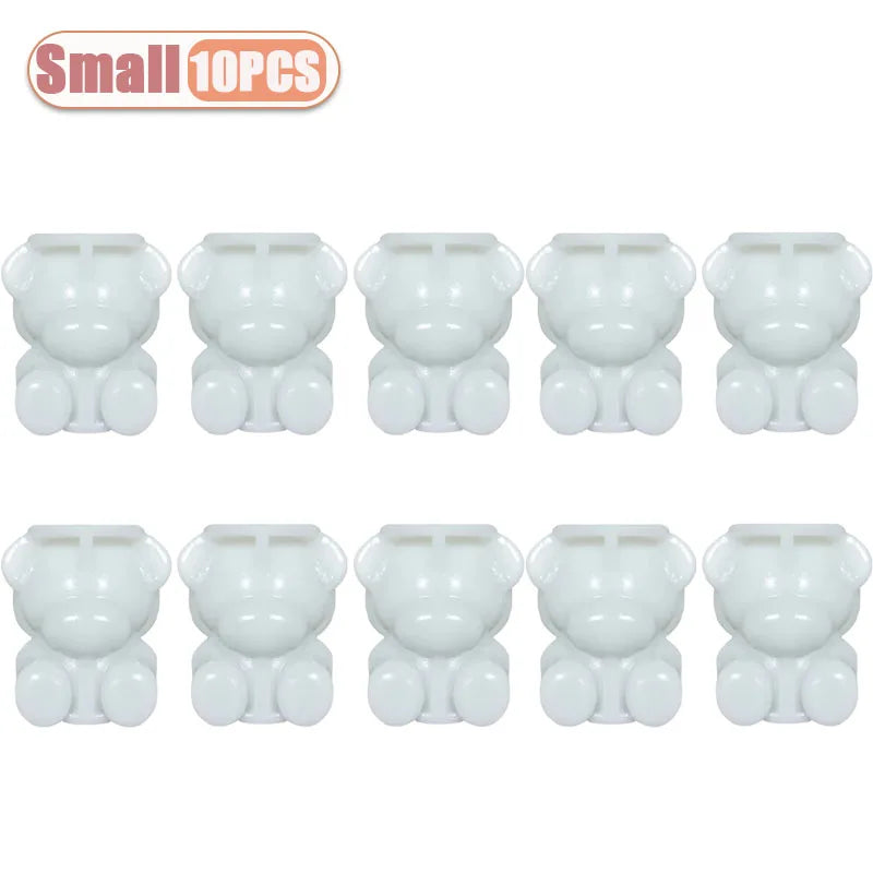 1-10PCS 3D Bear Ice Cube Mold Cube Silicone Bear Ice Grinder Ice Cream Coffee Making Tools Cold Drink DIY Ice Cream Molds