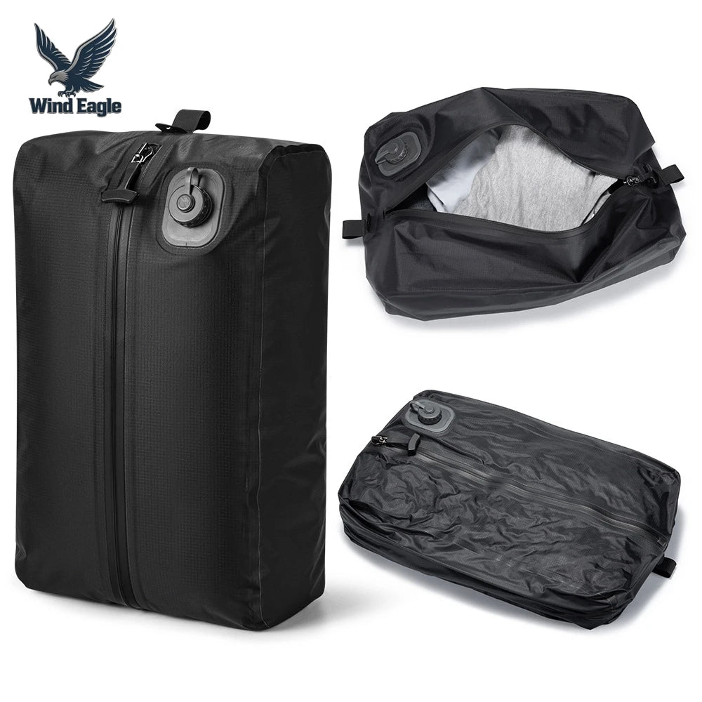 Rechargeable Automatic Electric Pump Vacuum Compression Bag, TPU Waterproof Airtight Travel Storage Bag, Organizer for Clothes