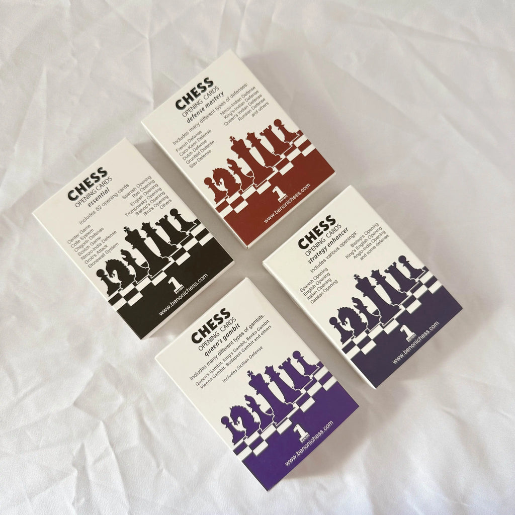 Benoni Chess Openings Cards -  Best gift for chess lovers to study chess strategy, tactics, opening moves
