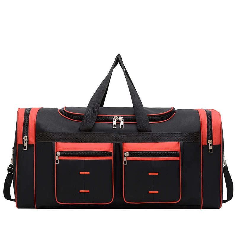 Men's Sports Travel Bag, Extra Large Capacity, Multi-Pocket Crossbody Luggage Bag