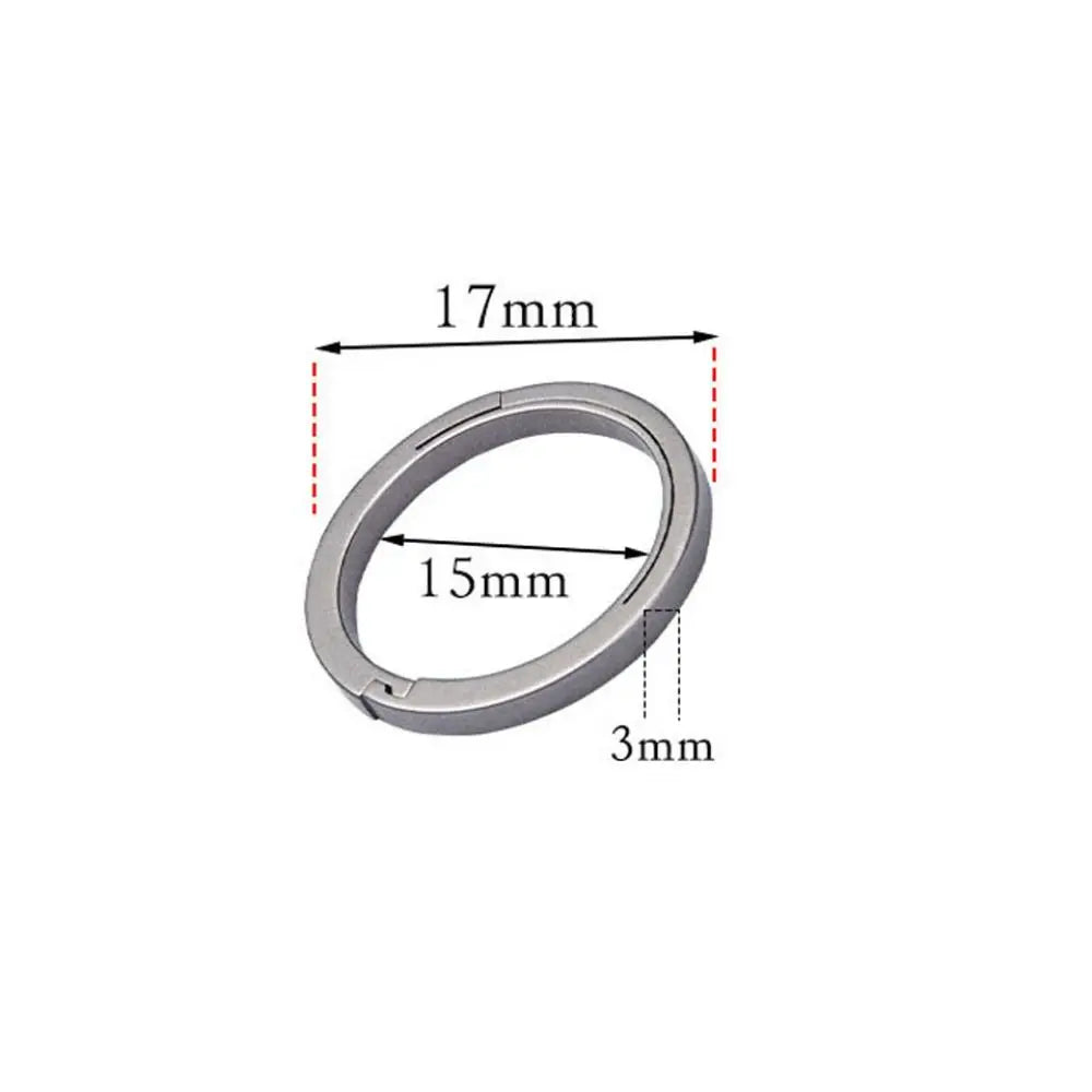 High Quality Real Key Rings 17/22/25/32mm Titanium Alloy Buckle Super Lightweight Titanium Alloy KeyRings Male Creativity Gift