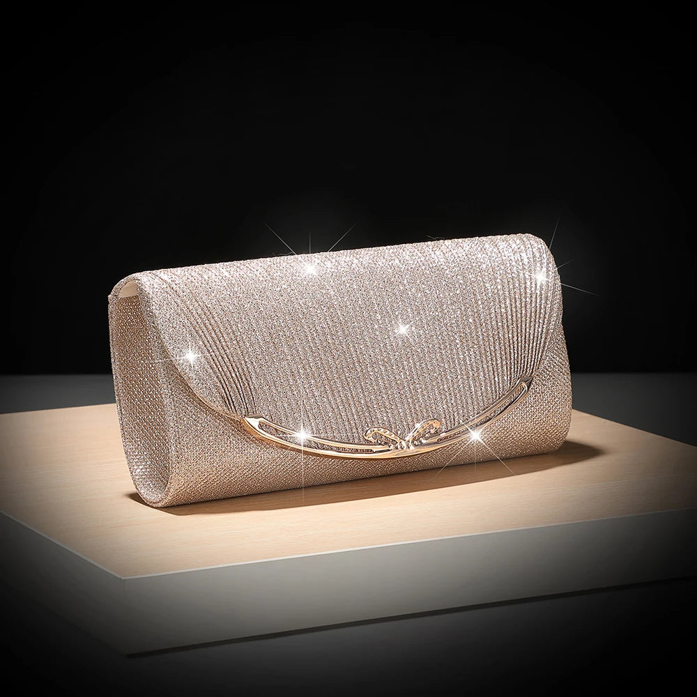 New Elegant Style Evening Bag - Versatile Chain Shoulder Sling Bag for Romantic Date Storage