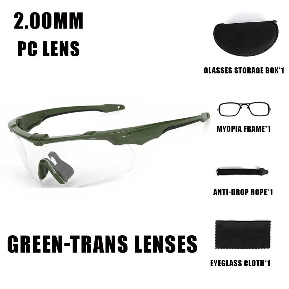 New Outdoor Military 2.0MM Tactical Goggles Windproof Dustproof CS Shooting UV400 Safe Protective Glasses Mountaineering Gafas