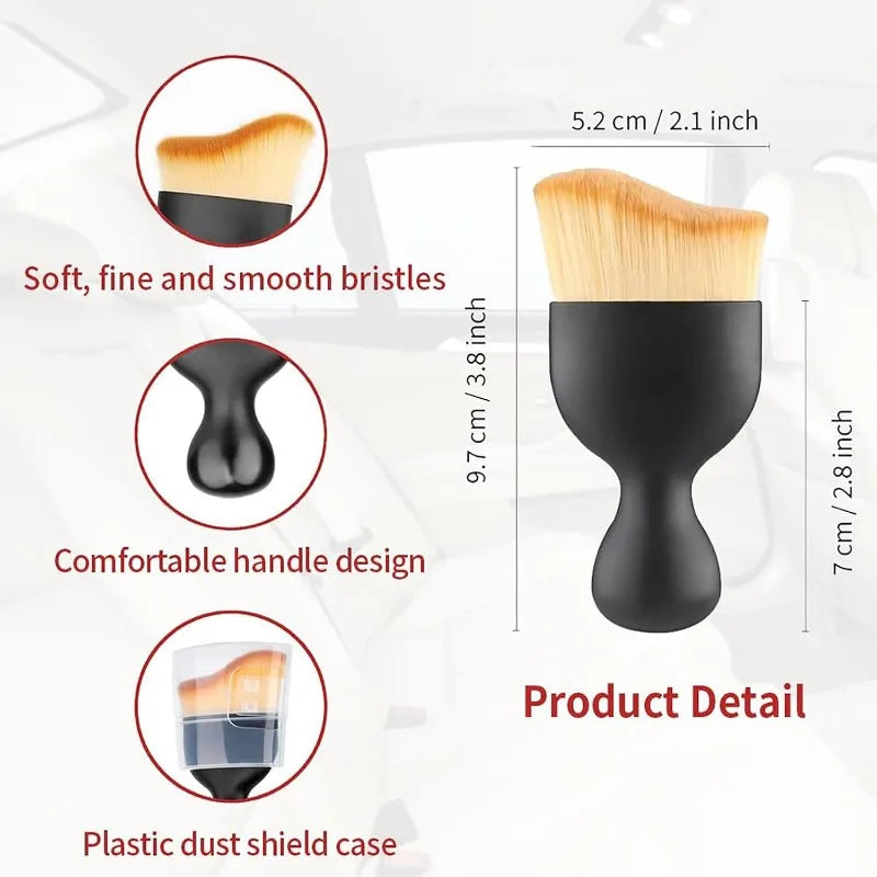Ultra-Soft Scratch Free Car Interior Cleaning Duster Brush, Air Vent Gap Dust Removal Tool, Car Detailing Sweeping Brush