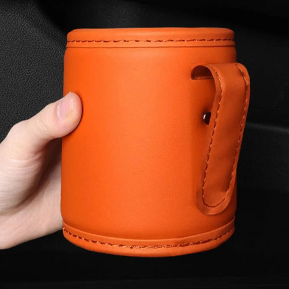 Multifunctional Leather Door Cup Holder Beverage Holder Storage Bucket Rear Seat Cup Holder Storage Bag Car Interior Accessories