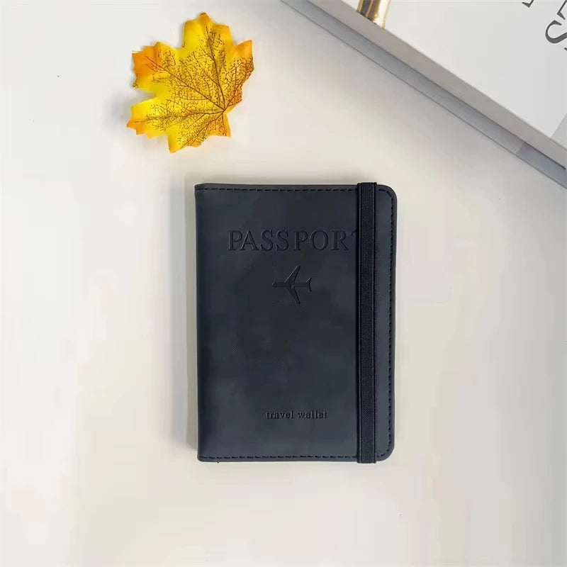 Homefish PU Leather Wallet Travel Passport Purse Card Male Travel Accessories Hand Carry Passport Business Cards Holder Wallet