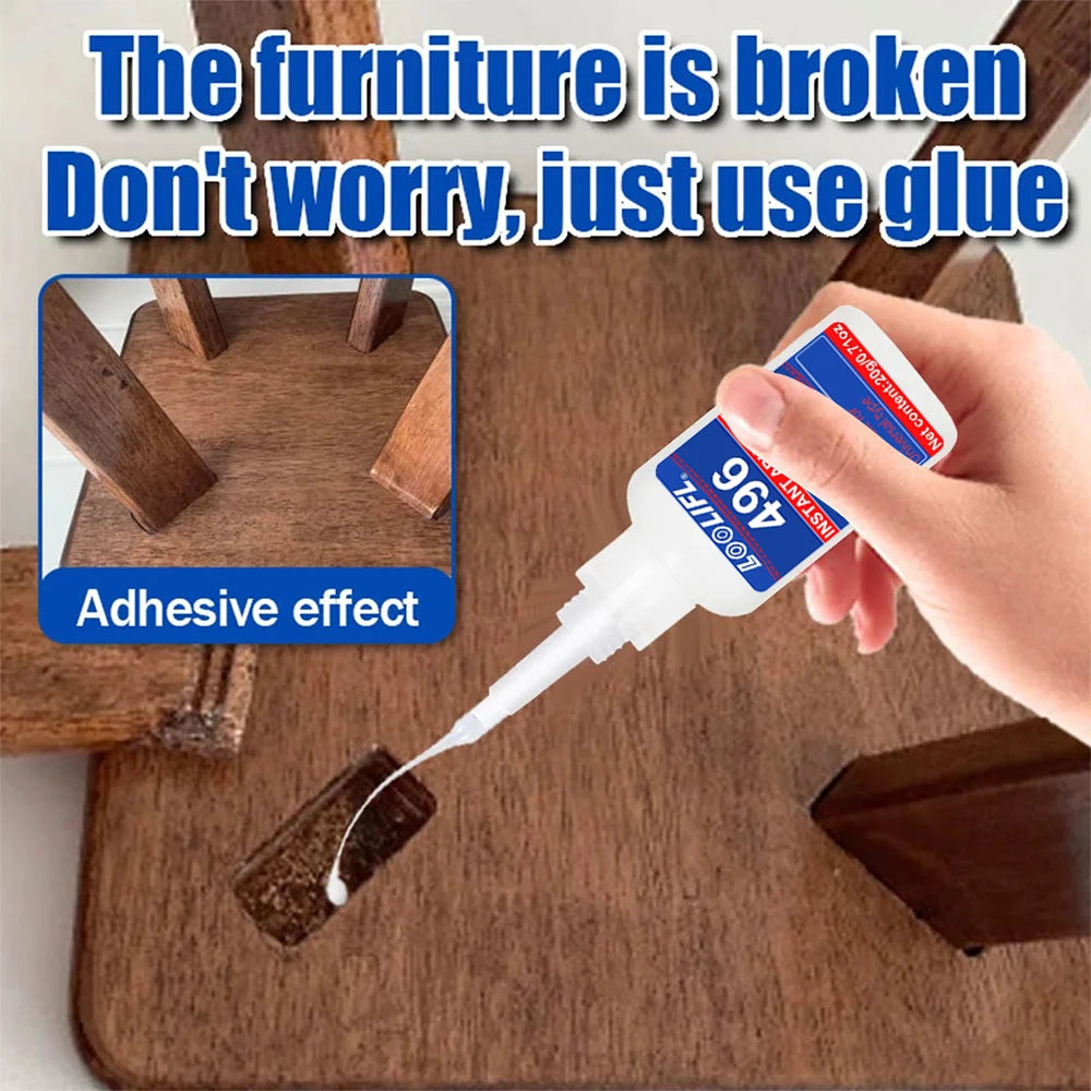 496 Universal Instant Adhesive, Fast Drying Strong Bond Glue for Household & Industrial Repairs, 20g Multi-Material Super Glue