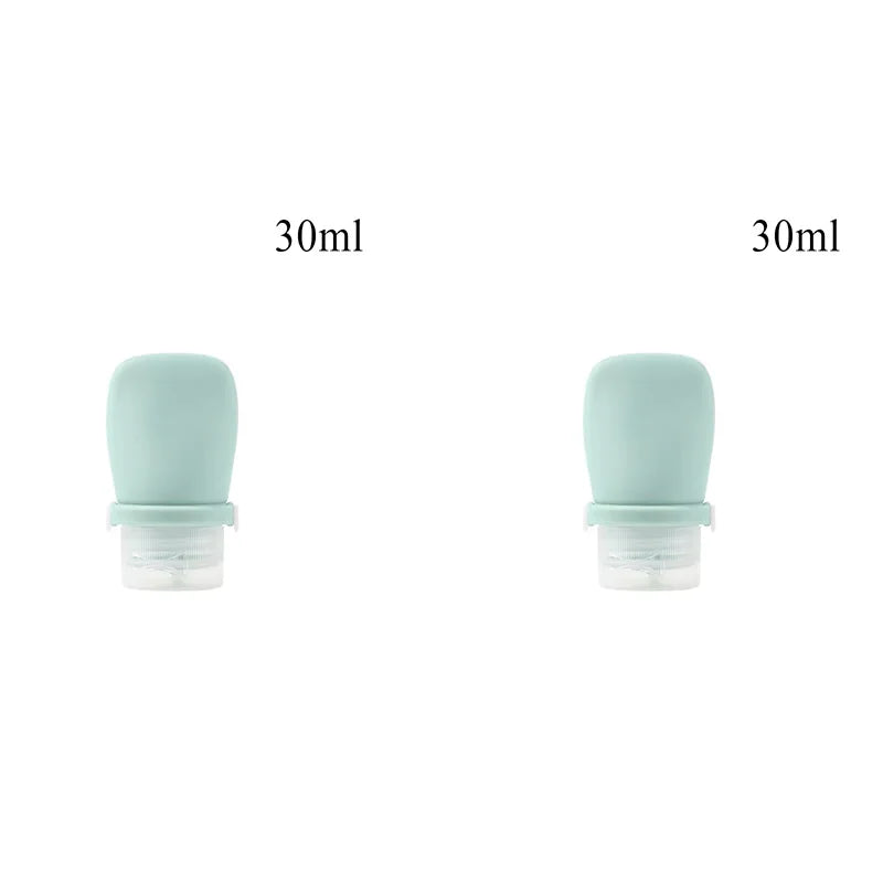 1/2pcs Silicone Travel Bottle Cosmetic Storage Refillable Lotion Bottle Leakproof Shampoo Container Squeeze Tube Empty Bottle