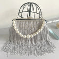 Fashionable Tassels Evening Bags Women's Elegant Handbag Single Shoulder Crossbody Bag Evening Wear Ladies Solid Color Bolsos