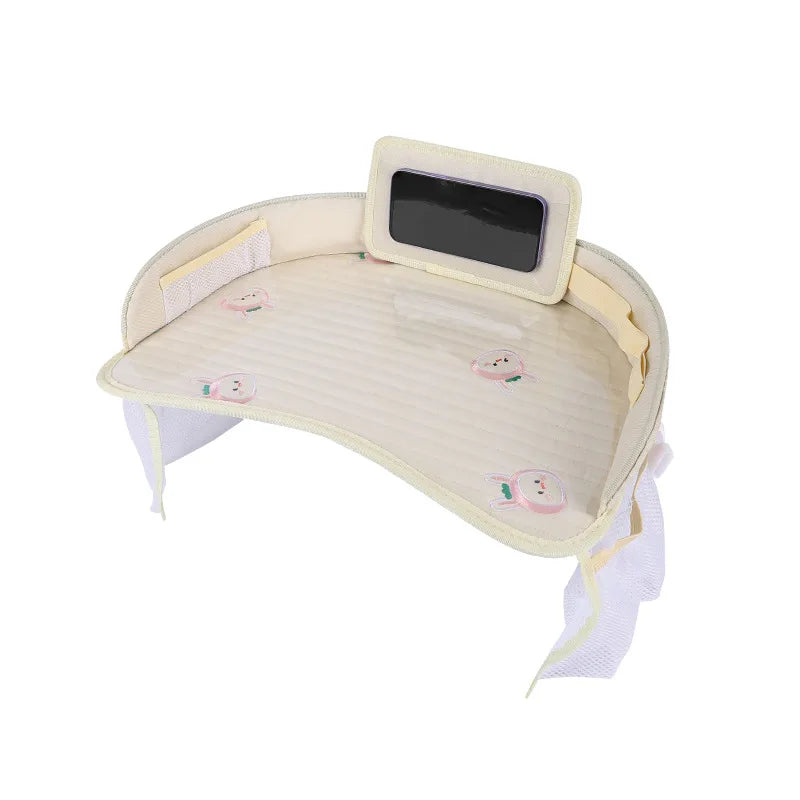 Car Seat Tray For Kids Foldable Multiple Pockets Waterproof Car Table Portable Large Capacity Table For Dining Drawing Car