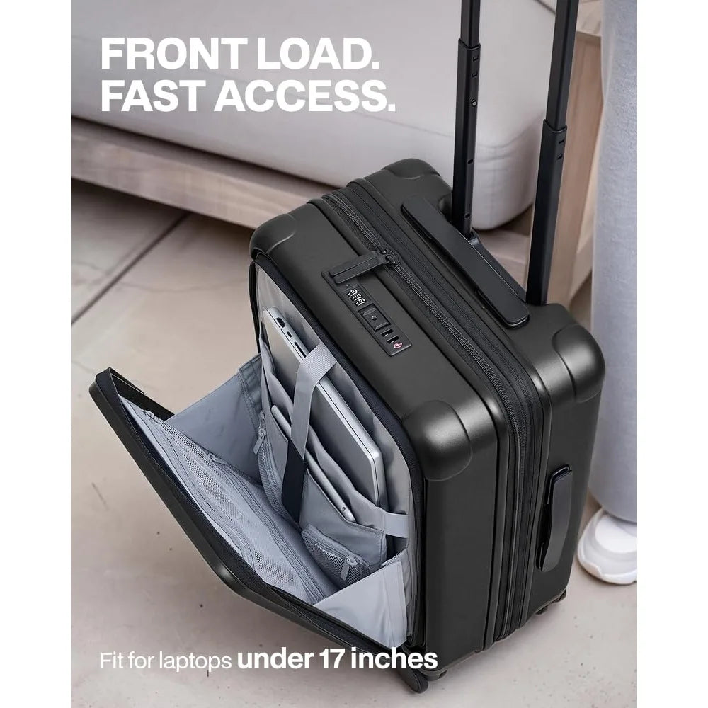 2 Piece Expandable Hardside Luggage Set Carry On & Large Checked Suitcase Spinner Wheels Travel Bags, Customized
