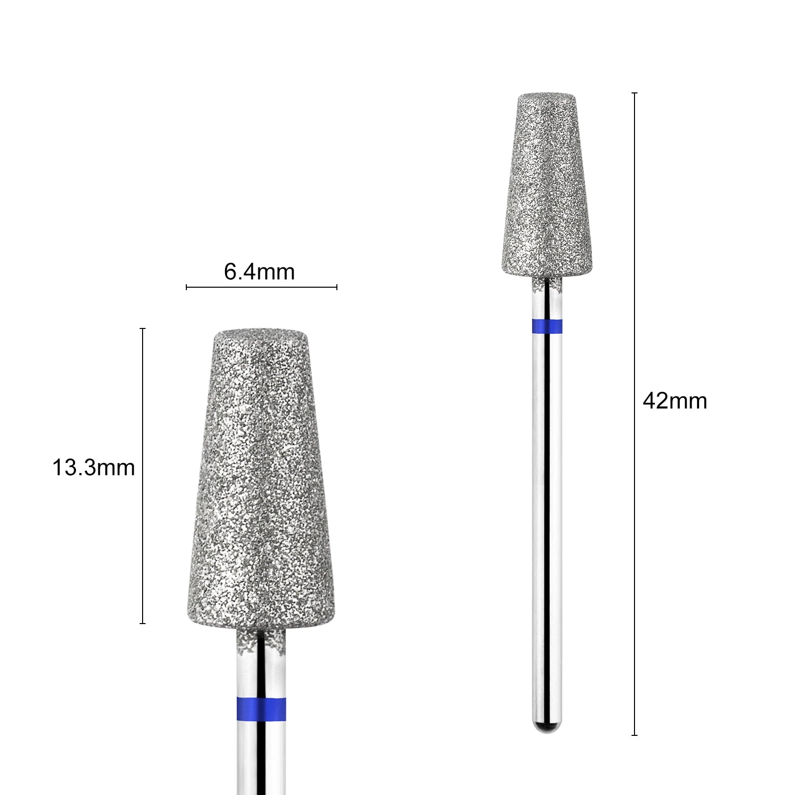 MOWOT Cross Teeth Barrel Diamond Nail Drill Bits 3/32" Rotary Nail Bit Milling Cutter for Manicure Cuticle Clean Burr Nail Tools